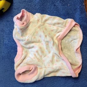 Pink and white paw patterned shirt,XXS.